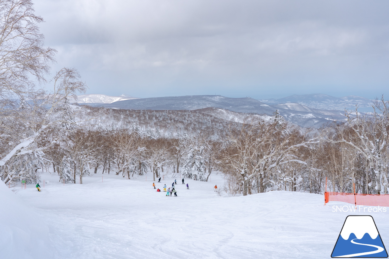 札幌国際スキー場｜３月の平日。粉雪コンディション、ゴンドラ＆リフト待ち無し、もちろん、ゲレンデも混雑無し。要するに、最高です(^_-)-☆